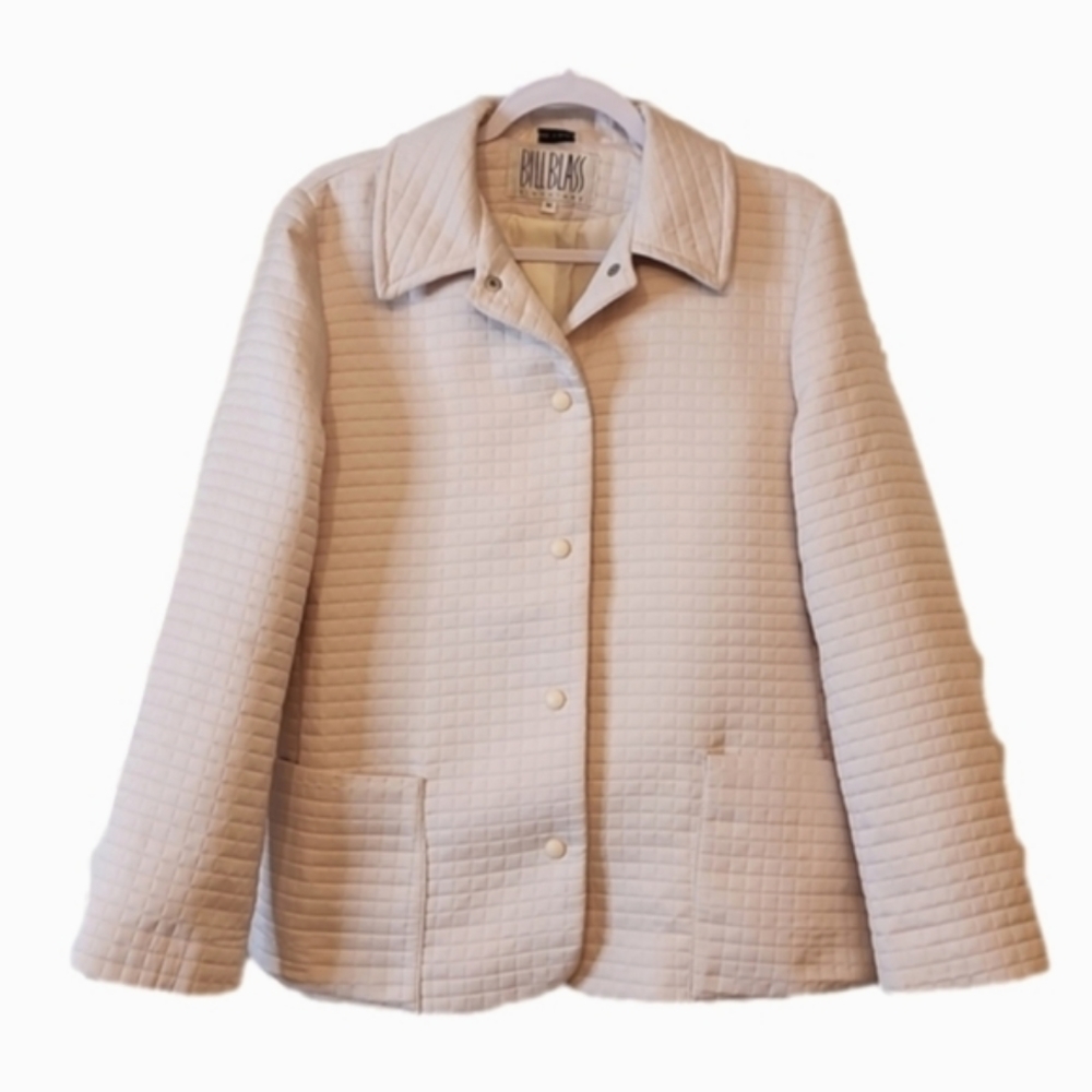 Bill Blass cream colored jacket. Size M